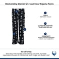 thumbnail image 5 of Weekending  Gothic Cross Velour Pajama Pants (Women), 5 of 5