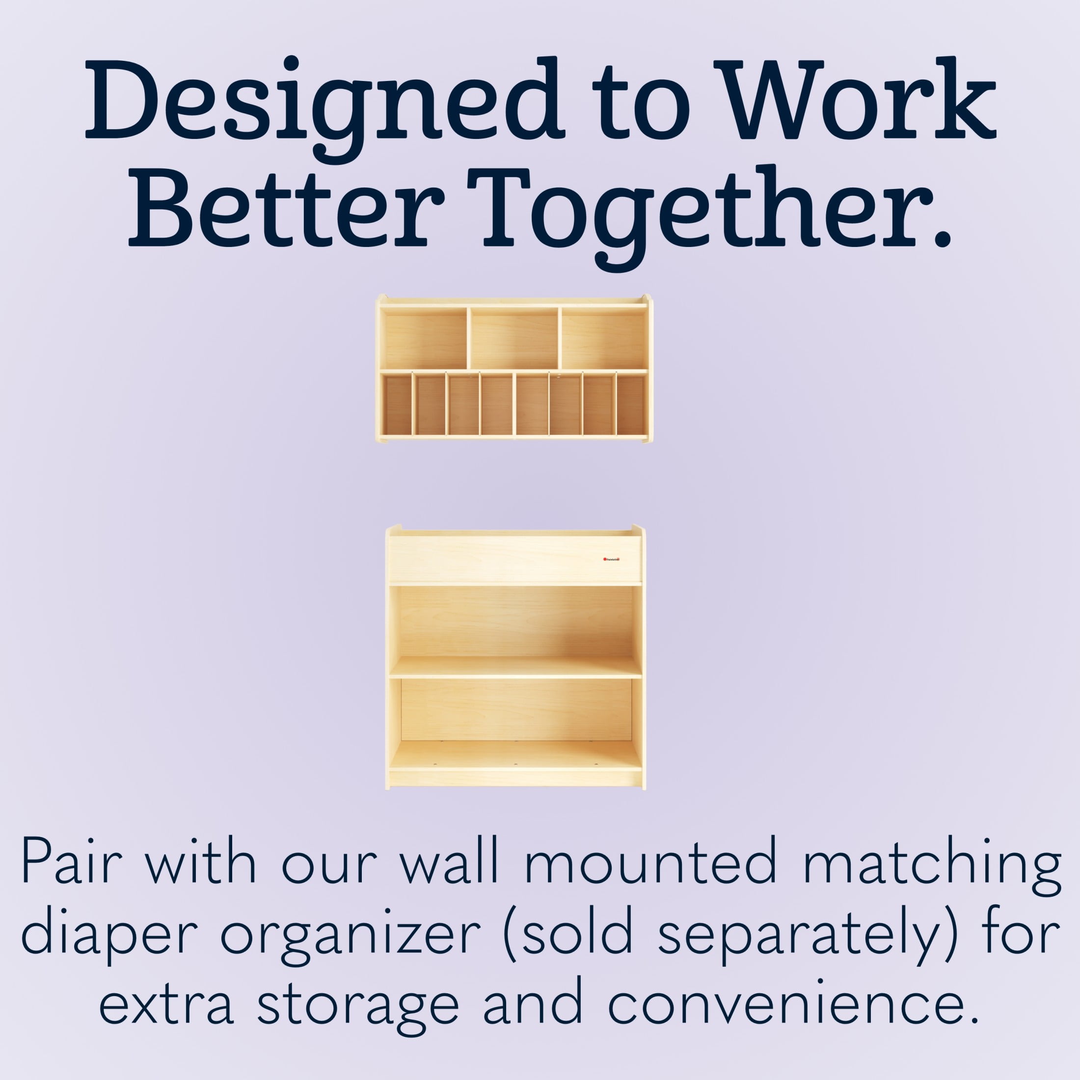 Foundations SafeStart Changing Table, Built-In Storage, Foam Pad Included, Natural