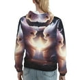 thumbnail image 7 of Kdxio Fox Couple Print Womens Oversized Hoodies Sweatshirts Hooded Pullover Tops Sweaters Casual-Small, 7 of 7