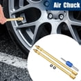 thumbnail image 3 of Unique Bargains 1 Set 5.51' Dually Valve Stem Extenders Straight Dual Tire Valve Extension for Car Truck RV Gold Tone, 3 of 6