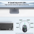 thumbnail image 4 of TECKNET Wireless Mouse, 2.4G USB Computer Mouse with 6-Level Adjustable 4800 DPI, Silent Quiet Click，30 Months Battery, Ergonomic Grips, 6 Buttons Portable for PC, Chromebook, Mac - Grey, 4 of 8
