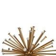 thumbnail image 2 of Sea Urchin Ornamental Sculpture with Circular Ends, Set of 2, Large, Gold, 2 of 5