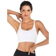 thumbnail image 2 of FANNYC Women Criss Cross Back Sports Bra Fitness Yoga Strappy Longline Crop Tank Top Beauty Back Yoga Running Active Gym Workout Fitness Bras, 2 of 7