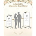 thumbnail image 2 of Wedding Welcome Sign Stand, Welcome to our Wedding Sign Holder, Easel Stand for Sign Poster With Design Bundle & Ground Stakes & Leather Sign Hanging Straps, Linen Sign Stand for Wedding Decor, 2 of 6