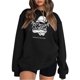 thumbnail image 1 of Gibobby Sudaderas Navideñas para Mujeres Sudadera con capucha estampada navideña holgada para mujer con mangas hasta los hombros(Negro,CH), 1 of 3