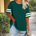 thumbnail image 2 of YgkuHd Women's Plus Size Round Neck Short Sleeved Spring/Summer Basic Shirt T-Shirt Top, 2 of 5