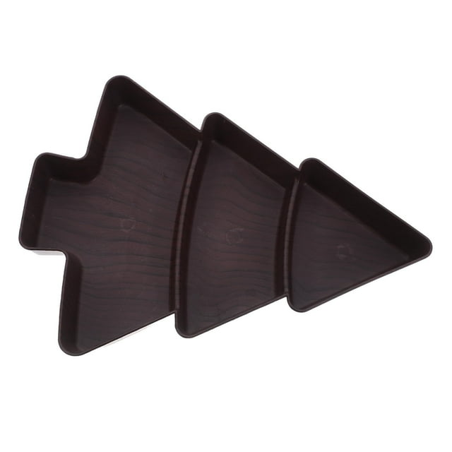 Christmas Decorations Plastic Wooden Christmas Tree Shaped Serving Trays Charcuterie Board for Snacks Cheese Desserts Decorative Serving Dishes with Box