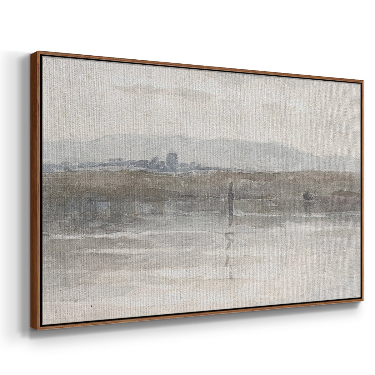 Vintage Landscape-CCCXL By Wexford Home Framed in Walnut Wood Gallery Wrapped Canvas 27 in. x 41 in.