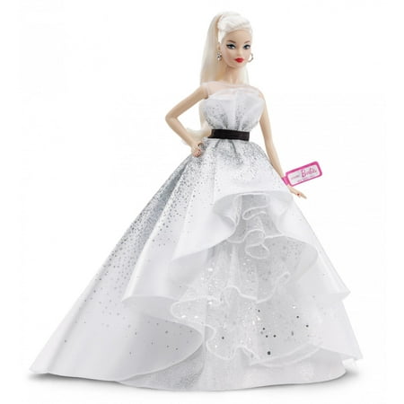 Barbie 60th Anniversary Doll, Blonde Hair & Diamond-Inspired Accents