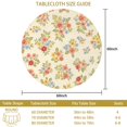 thumbnail image 3 of Pioneer Flower Floral Print Pattern Round Tablecloth 60 X 60 Inch, Wrinkle Resistant Wipeable Table Cloth for Kitchen Dining Picnic Patio Party, 3 of 6