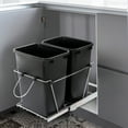 thumbnail image 3 of HomGarden Dual 35Qt Pullout Trash Garbage Can, 8.7Gal Capacity Under Kitchen Cabinet, 3 of 11