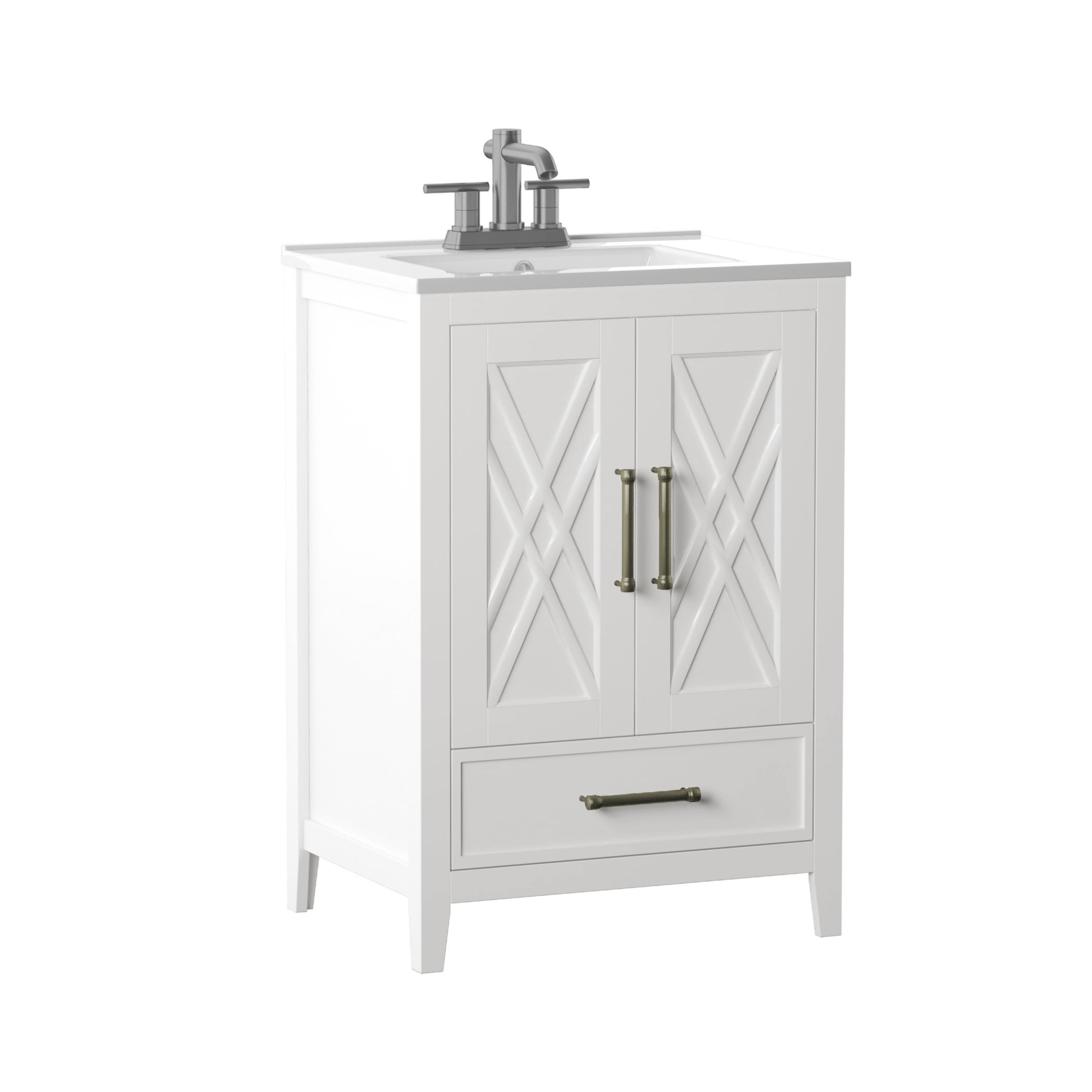 Twin Star Home 24" Single Bathroom Vanity with Lower Drawer