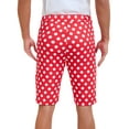 thumbnail image 3 of Pantalones cortos de hombre INSPIRE CHIC con lunares, pantalones chinos de verano para golf, frente plano, 28 rojo, 3 of 5