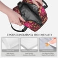 thumbnail image 6 of Horeoi Golden Snowflakes And And Butterflies for Insulated Lunch Bag with Adjustable Strap Thermal Tote for Picnic Work School Lightweight Waterproof & Detachable, 6 of 9