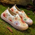 thumbnail image 3 of EKVAHL Womens Orthopedic Walking Sneakers, Breathable Slip On Print Arch Support Wide Width Athletic Loafers, Outdoor Daily Walking Shoes Yellow, 3 of 4