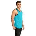 thumbnail image 4 of District Young Mens Cotton Ringer Tank DT1500-4XL (Aquamarine/ Black), 4 of 5
