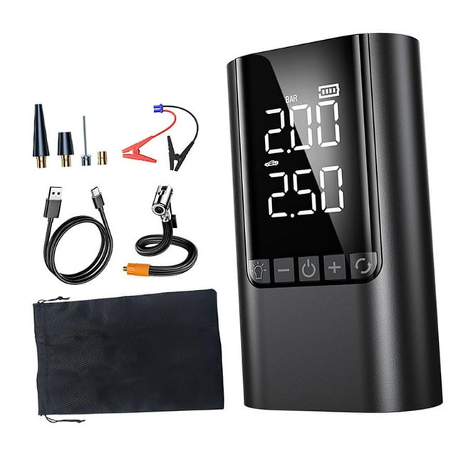 jinwen Tire Inflator Compact High Performance Accurate Power Bank Function Air Pump With Clips