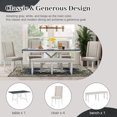 thumbnail image 5 of 6 Piece Extendable Dining Table Set, Atumon Wood Dining Room Set for 6, Dining Table Set with 4 Beige Cushioned Chairs and Bench, Farmhouse Dining Table Set Furniture for Kitchen Dining Room, Gray, 5 of 10