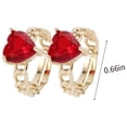 thumbnail image 3 of Exquisito y elegante anillo de corazón con incrustaciones de oro y cobre para mujer, estilo europeo y moderno. Anillo de corazón ajustable y abierto (2 unidades)., 3 of 8