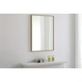 thumbnail image 4 of Metal frame Rectangle Mirror 24 inch Brass finish, 4 of 5