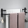 thumbnail image 4 of AMLESO Rustproof Towel Bar Shower Towel Rack Kitchen Bathroom 2 Layer 50cm, 4 of 8