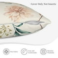 thumbnail image 6 of LNWH Cartoon Watercolor Flower Throw Pillow Covers, Square Soft Linen Decorative Pillow Cases, 16"x16", 6 of 8