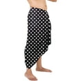 thumbnail image 3 of HAPPY BAY Men's Beachwear Wrap Summer Long Hawaiian Lava Lava Regular Surfing Cover-Up Swimwear Holidays Beach Sarongs for Men One Size Polka Dots, Black For Dad, 3 of 4