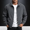 thumbnail image 5 of WRKEKC Jackets for Men Winter Stand Collar Raglan Long Sleeve Zip-Up Outerwear With Side Pockets for Everyday Casual Use, 5 of 9