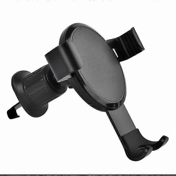 Car Phone Holder Air Vent, Universal Gravity Car Phone Mount Aluminum Cradle for Smartphones(Black)