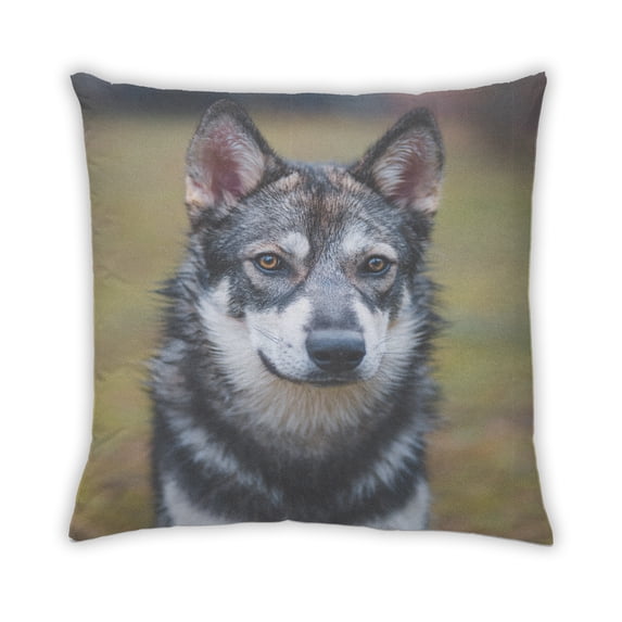 Ahgly Company Animals Wolf Indoor Throw Pillow, 18 inch by 18 inch