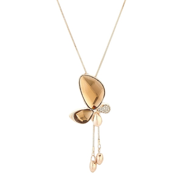 Personalidad de cristal largo collar de borlas colgante para las mujeres regalos de joyería
