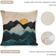 thumbnail image 6 of Set of 4 Mountain Outdoor Decorative Throw Pillow Covers 18x18 Inch,Watercolor Fall Camp Linen Square Cushion，for Living Room Couch and Bed （Mountain,18x18）, 6 of 6