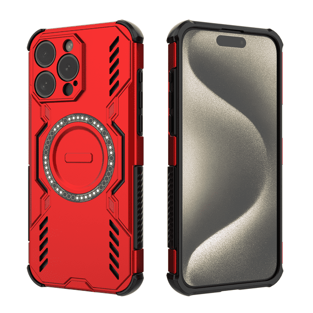 Funda GANGXUN para iPhone 15 Pro Max , magnética, resistente a golpes, con soporte, unisex, carga inalámbrica