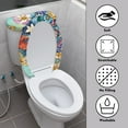 thumbnail image 3 of ZIATUBLE Boho Mandala Flower Toilet Lid Cover and Toilet Tank Lid Cover Reusable 2 Piece Bathroom Set with Toilet Lid Cover with Stretch Edges Toilet Lid and Tank Cover Sets, 3 of 7