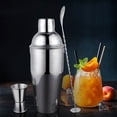 thumbnail image 4 of Cocktail Set Stainless Steel Bartenders Set with Acrylic Stand Tool Used for Mixed Drinks Families Parties, 4 of 9