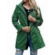 thumbnail image 3 of Chaqueta Impermeable Ligera para Mujer, con Capucha, Mangas Largas y Cremallera, para Actividades Al Aire Libre Verde Hierba XL, 3 of 9