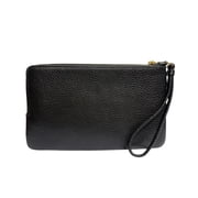 Coach Women's Double Zip Wristlet Wallet in Signature Canvas (IM/Walnut/Black)