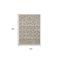 thumbnail image 3 of 5' X 8' Tan Taupe And Ivory Geometric Power Loom Stain Resistant Area Rug, 3 of 10