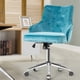 thumbnail image 5 of Costway Sillón de Terciopelo con Nudos Giratorio a 360° y Ruedas para Salón Dormitorio Estudio Verde 57 x 52 x 84-98 cm, 5 of 10