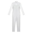 thumbnail image 4 of iiniim Gymnastics Unitards for Girls Long Sleeve Gymnastics Leotard Full Body Bodysuit Dance Figure Skating Jumpsuit White 8, 4 of 7