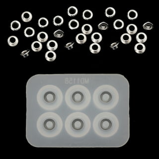 3Pcs Resin Flat Round Bead Mold Big Hole Beads Casting molds Silicone Mould  Metal core Included (3pcs Big Hole Beads)