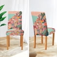 thumbnail image 3 of Yayeee 2 Pack Dining Chair Covers Stretch Parson Chairs Slipcovers Seat Protector, Cityscape Painting, 3 of 6