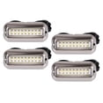 thumbnail image 2 of harper 4 Pieces Boat Transom Lights 27LED Underwater Light Marine Light Stainless Steel Green Light, 2 of 10