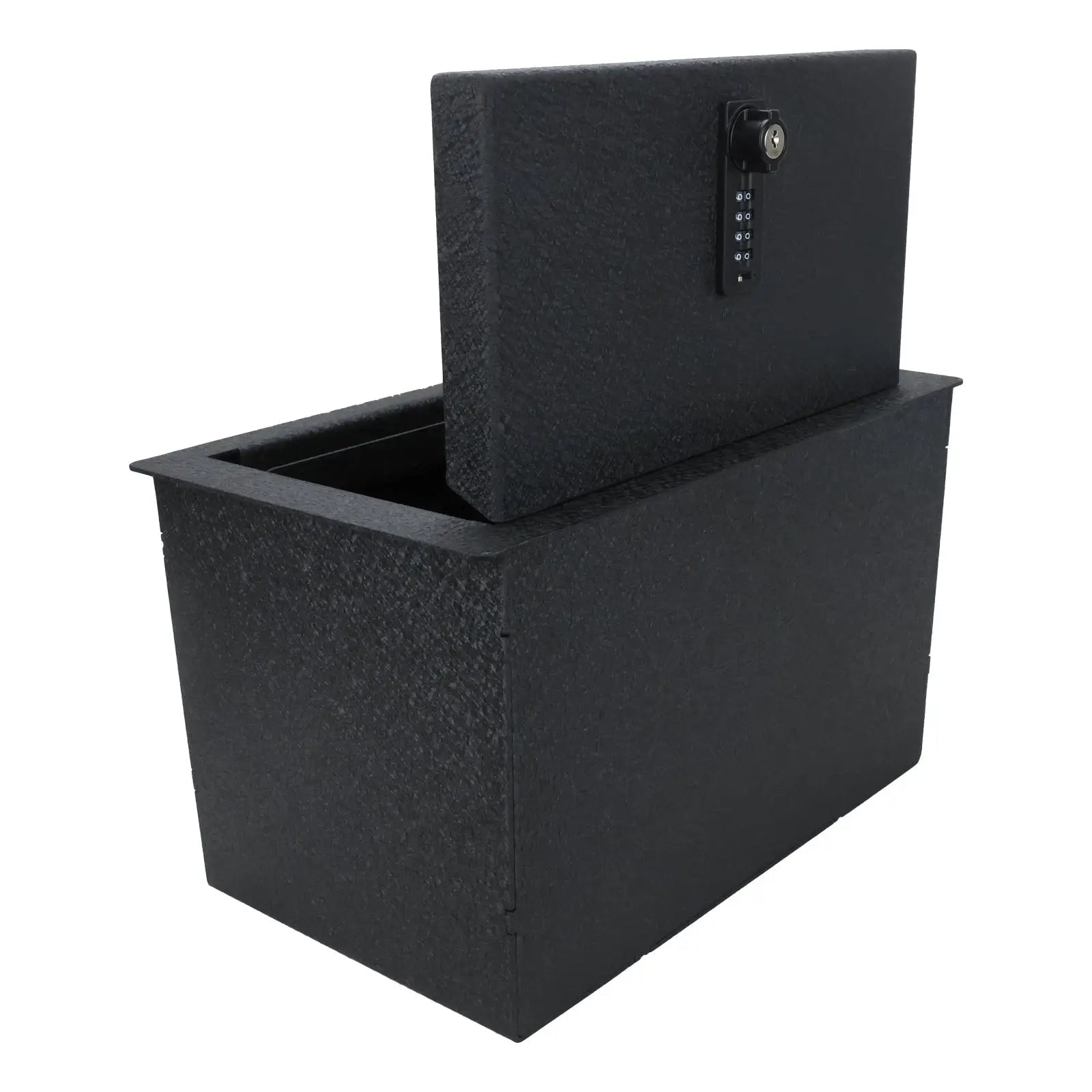 WASAI Console Gun Safe Vault, Console Lockbox Vault Compatible with 2015-2020 Chevrolet Suburban/Tahoe, 2015-2020 GMC Yukon/Yukon XL, 2014-2018 GMC Sierra 1500/Silverado 1500, 4 Digit Lock with Key.