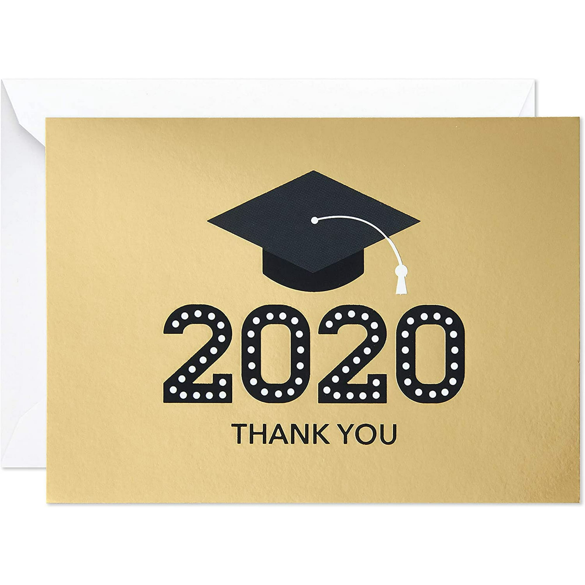 Hallmark 2020 Graduation Thank You Cards Gold Graduation Cap 20 Thank You Notes With Envelopes Walmart Canada