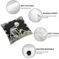thumbnail image 4 of BANET Skull The Kissing Lovers Art  Throw Pillow Case, Gift for Wife, Girlfriend, for Tarot Lovers, Skull Lovers, Wedding, Cushion Cover for Sofa Couch Bed 18x18in, 4 of 5