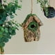 thumbnail image 4 of Wooden Nests House Decorations Moss Bark Flowers Grass Thatch Nests Christmas Tree Decorations Christmas Ornaments, 4 of 6