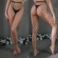 thumbnail image 3 of QASIEATN Fashion Tights for Women Large Net Fishnet Hosiery Black Hollowed Out Fishnet Stockings Women's Pantyhose, 3 of 5