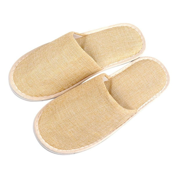 Sywqhk Zapatillas Spa - Zapatillas Antideslizantes Con Punta Cerrada Para Huéspedes Del Hotel En Casa (Beige) Sywqhk Para estrenar