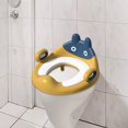 thumbnail image 1 of Asiento de Entrenamiento para Ir al baño Hugo con Asas y protector inodoro antideslizante amarillo, 1 of 9